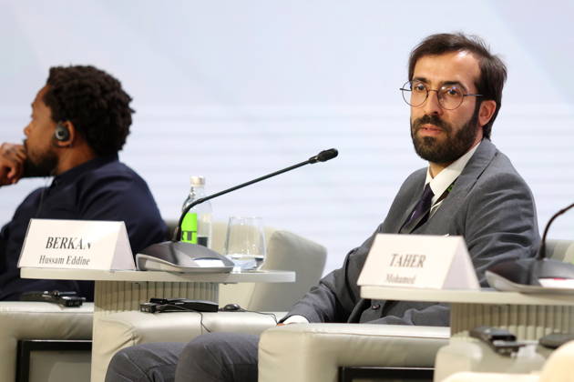 Berkan Hussam Eddine during the session Land of Opportunity: how African stars form a continental identity within the framework of the Third Summit, Economic and Humanitarian Forum, Russia Africa, at the National Center Russia , in Moscow. 27 10 2026 MaksimxKonstantinov