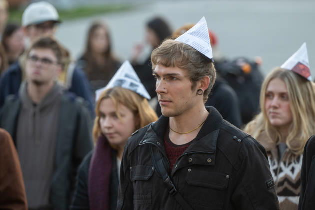 Student gathering in support of public service media, October 27, 2026, Pardubice. The event was organized by students of the University of Pardubice. (CTKxPhoto JosefxVostarek) CTKPhotoP2026102706078  CTKPhotoP2026102706078