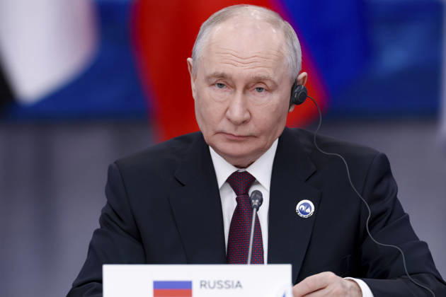 October 27, 2026, Moscow, Russian Federation: Russian President Vladimir Putin, listens during a plenary session of the 8th summit of the Gas Exporting Countries Forum, October 27, 2026 in Moscow, Russia. Moscow Russian Federation - ZUMAp138 20261027_zaa_p138_023 Copyright: xStepanxPugachev RoscongressxFounx
