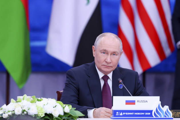 October 27, 2026, Moscow, Russian Federation: Russian President Vladimir Putin, listens during a plenary session of the 8th summit of the Gas Exporting Countries Forum, October 27, 2026 in Moscow, Russia. Moscow Russian Federation - ZUMAp138 20261027_zaa_p138_026 Copyright: xKirillxKazachkov RoscongressxFoux