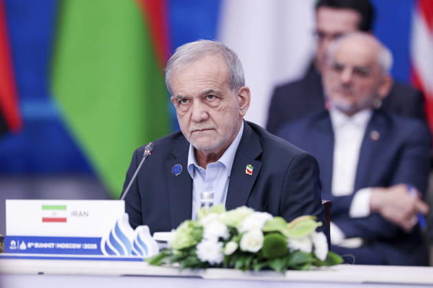 October 27, 2026, Moscow, Russian Federation: Iranian President Masoud Pezeshkian, listens during a plenary session of the 8th summit of the Gas Exporting Countries Forum, October 27, 2026 in Moscow, Russia. Moscow Russian Federation - ZUMAp138 20261027_zaa_p138_015 Copyright: xStepanxPugachev RoscongressxFounx