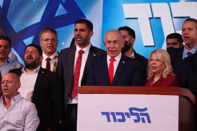 October 28, 2026, West Jerusalem, Israel: WEST JERUSALEM, OCTOBER 28, 2026: Israeli Prime Minister and Likud party leader Benjamin Netanyahu addresses supporters at the partyÃ¢â‚¬â ¢s election headquarters in West Jerusalem following the release of exit polls and preliminary results from IsraelÃ¢â‚¬â ¢s parliamentary elections held on October 27. West Jerusalem Israel  - ZUMAq101 20261028_zna_q101_009 Copyright: xSaeedxQaqx