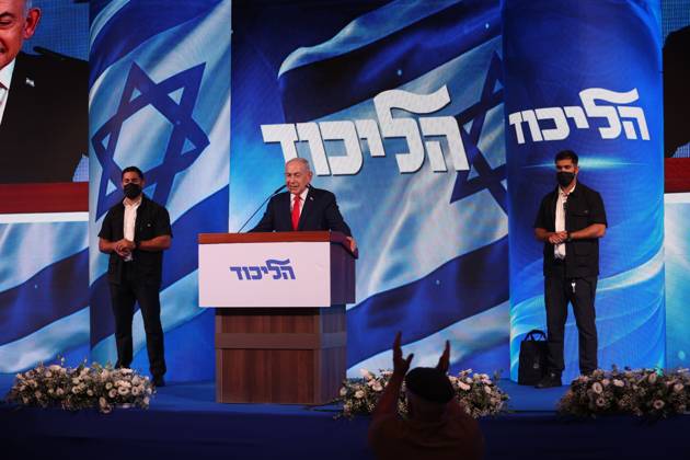 October 28, 2026, West Jerusalem, Israel: WEST JERUSALEM, OCTOBER 28, 2026: Israeli Prime Minister and Likud party leader Benjamin Netanyahu addresses supporters at the partyÃ¢â‚¬â ¢s election headquarters in West Jerusalem following the release of exit polls and preliminary results from IsraelÃ¢â‚¬â ¢s parliamentary elections held on October 27. West Jerusalem Israel  - ZUMAq101 20261028_zna_q101_011 Copyright: xSaeedxQaqx