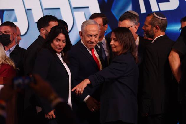 October 28, 2026, West Jerusalem, Israel: WEST JERUSALEM, OCTOBER 28, 2026: Israeli Prime Minister and Likud party leader Benjamin Netanyahu addresses supporters at the party™s election headquarters in West Jerusalem following the release of exit polls and preliminary results from Israel™s parliamentary elections held on October 27. West Jerusalem Israel - ZUMAq101 20261028_zna_q101_017 Copyright: xSaeedxQaqx