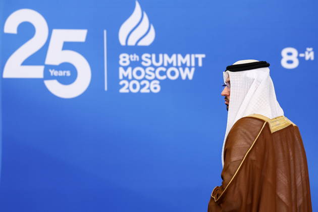 RUSSIA, MOSCOW - OCTOBER 27, 2026: A member of the UAE delegation is seen during an official welcoming ceremony for heads of delegations of the 8th Summit of the Gas Exporting Countries Forum (GECF) at Moscow s World Trade Centre. Sergei Bulkin TASS  100069340