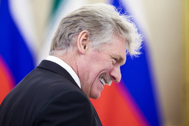 RUSSIA, MOSCOW - OCTOBER 27, 2026: Dmitry Peskov, Press Secretary of the President of Russia, attends a bilateral meeting between Vladimir Putin, President of Russia, and Masoud Pezeshkian, President of Iran, on the sidelines of the 8th Summit of the Gas Exporting Countries Forum (GECF) at the State Kremlin Palace. Mikhail Sinitsyn TASS  100073620
