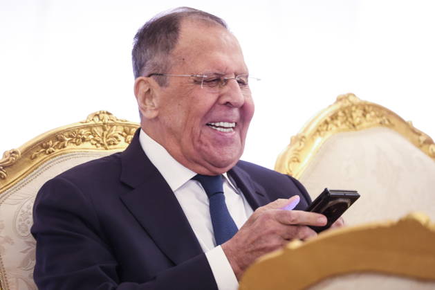 RUSSIA, MOSCOW - OCTOBER 27, 2026: Russia s Foreign Minister Sergei Lavrov attends a bilateral meeting between Vladimir Putin, President of Russia, and Masoud Pezeshkian, President of Iran, on the sidelines of the 8th Summit of the Gas Exporting Countries Forum (GECF) at the Grand Kremlin Palace. Mikhail Sinitsyn TASS  100073652