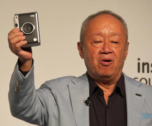 President of Fujifilm Corporation, Teiichi Goto delivers a speech during a promotional event of Fujifilm s new instant cameras in Tokyo on October 27, 2026.  aflo_359752100