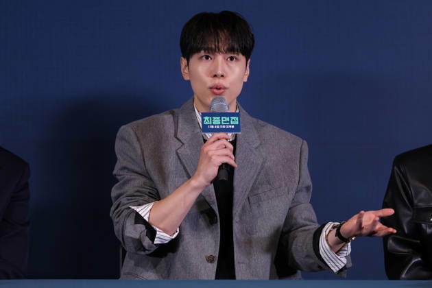 Seoul press screening for the movie Final Interview South Korean actor Kang You-seok speaks during a press preview for the movie Final Interview in Seoul, South Korea, on October 28, 2026. Seoul South Korea  Copyright: xMatrixxImagesx xJungxUi-Chelx