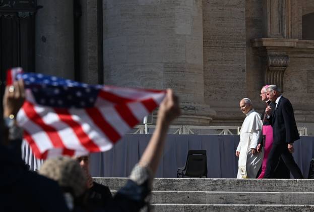 IPA90277405 - Italy, Rome, Vatican City, October 28, 2026: Pope Leo XIV during his weekly general audience in St. Peter s Square at the Vatican. Photo: Copyright Alessia Giuliani Catholipressphoto  Copyright: xx xAlessiaxGiuliani Catholipressphox IPA90277405
