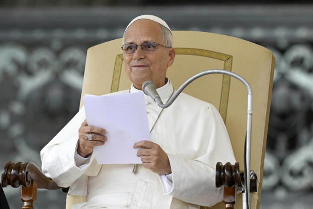 Pope Leo XIV The General Audience - Vatican Pope Leo XIV attends the weekly general audience in Saint Peter’s square, Vatican on October 28, 2026. Photo by (EV) Matteo Pernaselci Vatican Media ABACAPRESS.COM  Copyright: xABACAx