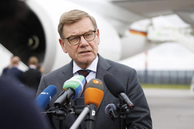 Johann Wadephul (CDU), Federal Minister of Foreign Affairs, flies to Panama. Pictured here making a statement shortly before departure. Berlin, October 28, 2026. Photographed on behalf of the Federal Foreign Office, Berlin, Germany. Copyright: xThomasxImo AAx