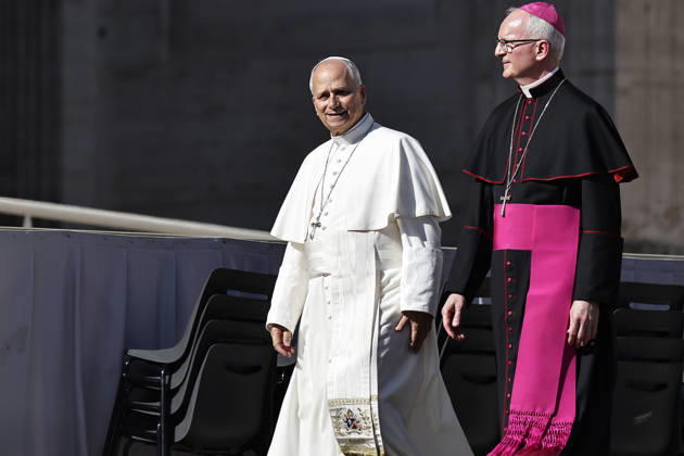 October 28, 2026. Vatican City - POPE LEO XIV during his weekly General audience in St. Peter s Square at the Vatican. EvandroInetti_via ZUMA Wire Vatican City State  - ZUMAi15_ 20261028_zaf_i15_022 Copyright: xEvandroxInettix