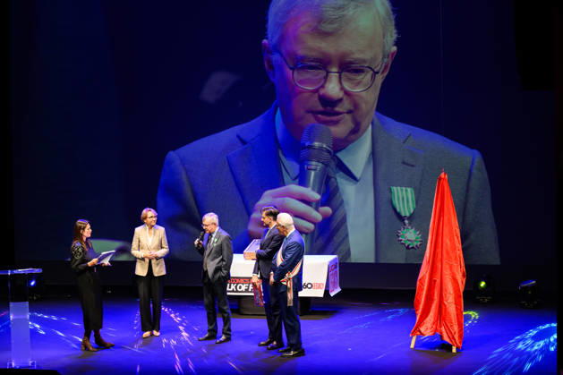 October 28, 2026, Lucca, Lucca, Italy: French Ambassador to Italy Anne Marie Descotes was present to present an important award to Professor Alessandro Barbero during the inauguration of the 60th edition of Lucca Comics & Games with Eugenio Giani, President of the Tuscany Region, and Emanuele Vietina, Director of Lucca Comics & Games, Lucca, 28 10 2026 Lucca Italy  - ZUMAa289 20261028_zia_a289_113 Copyright: xStefanoxDallexLuchex xAgfx