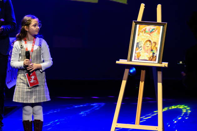 October 28, 2026, Lucca, Lucca, Italy: The variant cover of the poster created by the young talent Louise Sto phant (winner of the Petit Fauve in AngouloÂªme) is unveiled on the theatre stage during the inauguration of the 60th edition of Lucca Comics & Games, Lucca, 28 10 2026 Lucca Italy  - ZUMAa289 20261028_zia_a289_160 Copyright: xStefanoxDallexLuchex xAgfx