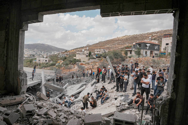 Israeli forces demolish homes of two Palestinian prisoners in the West Bank NABLUS, PALESTINE, WEST BANK - OCTOBER 28: Local Palestinians inspect the destruction after Israeli forces demolished homes during a military raid in Beita town, south of Nablus in the West Bank, Palestine on October 28, 2026. During the raid, Israeli forces detonated the home of Palestinian prisoner Ibrahim Dawood with explosives and demolished the residence of Zakariya Dawood using a bulldozer. Issam Rimawi Anadolu Nablus West Bank. Editorial use only. Please get in touch for any other usage.  Copyright: x2026xAnadoluxIssamxRimawix