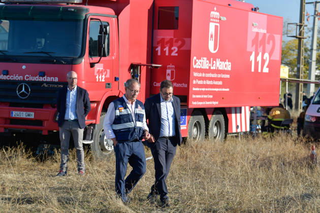 Puente heads to the Forward Command Post set up following the train accident in Urda, Toledo. Forward Command Post set up at the scene of the accident, October 28, 2026, in Urda, Toledo, Castilla-La Mancha, Spain. Puente travels to the site of the train accident in Urda, Toledo, after monitoring the situation from the Adif control center in Atocha. The collision between a Renfe AVE and an Iryo train has caused dozens of deaths and numerous injuries and has forced the suspension of high-speed rail service between Madrid and Andalusia. OCTOBER 28, 2026 EUsabio García Urda, Toledo, Castile-La Mancha Urda, Toledo, Castile-La Mancha, Spain Copyright: xEusebioxGarciaxdelxCastillox 7874965