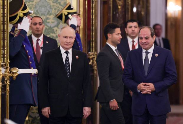 Russia Egypt 9276085 28.10.2026 Russian President Vladimir Putin and Egyptian President Abdel Fattah Sisi arrive to attend a meeting on the sidelines of the third Russia-Africa Economic and Humanitarian Forum and Summit in Moscow, Russia. Evgeny Messman Sputnik Moscow Russia  Copyright: xEvgenyxMessmanx
