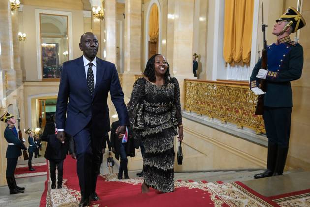 President Vladimir Putin officially greets heads of delegation at Russia-Africa Summit 9275899 28.10.2026 President of Kenya William Ruto arrives at the Kremlin for the formal reception in honor of the heads of delegation at the 3rd Russia-Africa Summit. Grigory Sysoev Sputnik Crediting the source in the following order photographer s name Russia-Africa Summit and Economic and Humanitarian forum host ÑÄhoto agency is mandatory when using the photo Moscow Russia  Copyright: xGrigoryxSysoevx