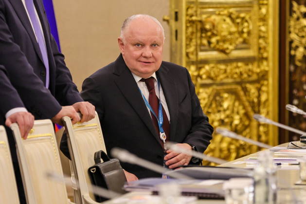 RUSSIA, MOSCOW - OCTOBER 28, 2026: Rosoboronexport General Director Alexander Mikheyev is seen before a meeting between Russia s President Putin and Egypt s President el-Sisi (both not pictured) in the Kremlin, on the sidelines of the 2026 Russia – Africa Summit and Economic and Humanitarian Forum. Yevgeny Messman TASS  100126161