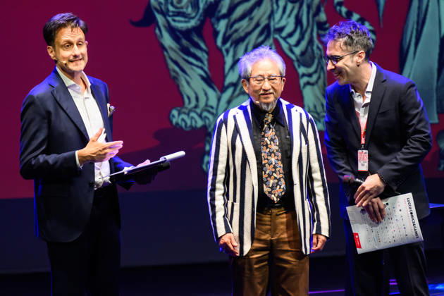 October 28, 2026, Lucca, Lucca, Italy: Master comic artist Go Nagai in a live drawing session during the inauguration of the 60th edition of Lucca Comics & Games, Lucca, 28 10 2026 Lucca Italy  - ZUMAa289 20261028_zia_a289_196 Copyright: xStefanoxDallexLuchex xAgfx