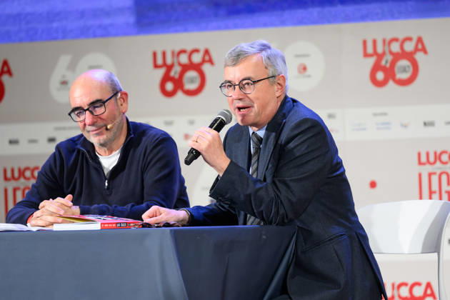 October 28, 2026, Lucca, Lucca, Italy: Alessandro Barbero and Davide Savelli present Garribaldi. The British Tour, Rizzoli Lizard s first comic book, at the 60th edition of Lucca Comics & Games, Lucca, October 28, 2026. Lucca Italy  - ZUMAa289 20261028_zia_a289_279 Copyright: xStefanoxDallexLuchex xAgfx