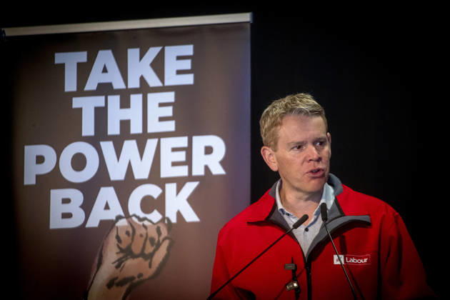 NZ ELECTION, Chris Hipkins, Leader of the Labour Party, speaks in Auckland, New Zealand, Thursday, October 29, 2026. New Zealanders have begun voting for their next government ahead of polling day on November 7. ( AUCKLAND New Zealand  Copyright: xChrisxMcKeenx 20261029157701682844