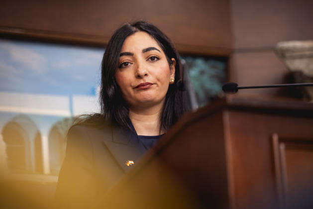 Reem Alabali Radovan (SPD), Federal Minister for Economic Cooperation and Development, speaks to the media in Beirut, October 29, 2026. Photographed on behalf of the Federal Ministry for Economic Cooperation and Development, Beirut, Lebanon Copyright: xJulianexSonntagx
