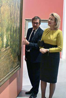 The Queen Visits La Boverie LIEGE, BELGIUM - OCTOBER 29 : Queen Mathilde visits the exhibition Impressionism: A Belgian Story at La Boverie in Liège. Through some 150 works, this exhibition highlights Belgian Impressionism, its ties to the great French masters, and the way Belgian artists revolutionized the depiction of reality through their use of light and color. Among other works, the Queen views pieces by Franz Courtens, Anna Boch, and Théo Van Rysselberghethree key figures of Belgian Impressionism. .on October 29, 2026 in Liege, Belgium, 29 10 2026 Liege Belgium  Copyright: xBertxVanxDenxBrouckex