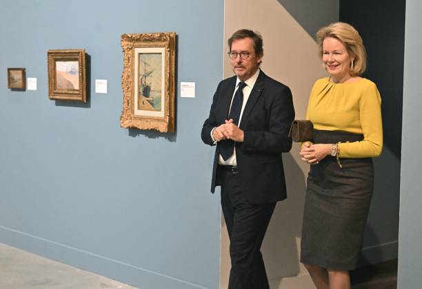 The Queen Visits La Boverie LIEGE, BELGIUM - OCTOBER 29 : Queen Mathilde visits the exhibition Impressionism: A Belgian Story at La Boverie in Liège. Through some 150 works, this exhibition highlights Belgian Impressionism, its ties to the great French masters, and the way Belgian artists revolutionized the depiction of reality through their use of light and color. Among other works, the Queen views pieces by Franz Courtens, Anna Boch, and Théo Van Rysselberghethree key figures of Belgian Impressionism. .on October 29, 2026 in Liege, Belgium, 29 10 2026 Liege Belgium  Copyright: xBertxVanxDenxBrouckex