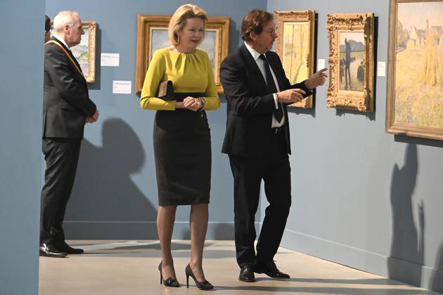 The Queen Visits La Boverie LIEGE, BELGIUM - OCTOBER 29 : Queen Mathilde visits the exhibition Impressionism: A Belgian Story at La Boverie in Liège. Through some 150 works, this exhibition highlights Belgian Impressionism, its ties to the great French masters, and the way Belgian artists revolutionized the depiction of reality through their use of light and color. Among other works, the Queen views pieces by Franz Courtens, Anna Boch, and Théo Van Rysselberghethree key figures of Belgian Impressionism. .on October 29, 2026 in Liege, Belgium, 29 10 2026 Liege Belgium  Copyright: xBertxVanxDenxBrouckex