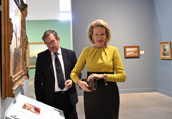 The Queen Visits La Boverie LIEGE, BELGIUM - OCTOBER 29 : Queen Mathilde visits the exhibition Impressionism: A Belgian Story at La Boverie in Liège. Through some 150 works, this exhibition highlights Belgian Impressionism, its ties to the great French masters, and the way Belgian artists revolutionized the depiction of reality through their use of light and color. Among other works, the Queen views pieces by Franz Courtens, Anna Boch, and Théo Van Rysselberghethree key figures of Belgian Impressionism. .on October 29, 2026 in Liege, Belgium, 29 10 2026 Liege Belgium  Copyright: xBertxVanxDenxBrouckex
