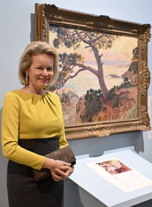 The Queen Visits La Boverie LIEGE, BELGIUM - OCTOBER 29 : Queen Mathilde visits the exhibition Impressionism: A Belgian Story at La Boverie in Liège. Through some 150 works, this exhibition highlights Belgian Impressionism, its ties to the great French masters, and the way Belgian artists revolutionized the depiction of reality through their use of light and color. Among other works, the Queen views pieces by Franz Courtens, Anna Boch, and Théo Van Rysselberghethree key figures of Belgian Impressionism. .on October 29, 2026 in Liege, Belgium, 29 10 2026 Liege Belgium  Copyright: xBertxVanxDenxBrouckex