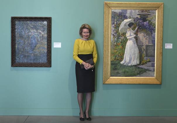 The Queen Visits La Boverie LIEGE, BELGIUM - OCTOBER 29 : Queen Mathilde visits the exhibition Impressionism: A Belgian Story at La Boverie in Liège. Through some 150 works, this exhibition highlights Belgian Impressionism, its ties to the great French masters, and the way Belgian artists revolutionized the depiction of reality through their use of light and color. Among other works, the Queen views pieces by Franz Courtens, Anna Boch, and Théo Van Rysselberghethree key figures of Belgian Impressionism. .on October 29, 2026 in Liege, Belgium, 29 10 2026 Liege Belgium  Copyright: xBertxVanxDenxBrouckex