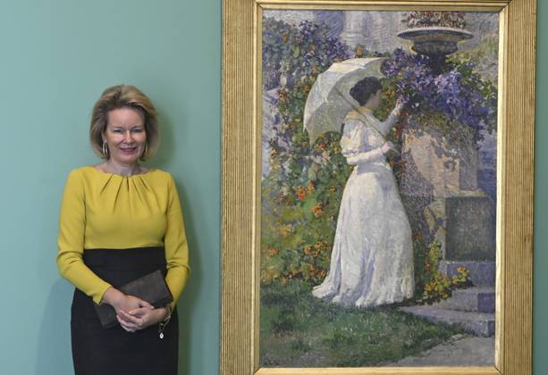 The Queen Visits La Boverie LIEGE, BELGIUM - OCTOBER 29 : Queen Mathilde visits the exhibition Impressionism: A Belgian Story at La Boverie in Liège. Through some 150 works, this exhibition highlights Belgian Impressionism, its ties to the great French masters, and the way Belgian artists revolutionized the depiction of reality through their use of light and color. Among other works, the Queen views pieces by Franz Courtens, Anna Boch, and Théo Van Rysselberghethree key figures of Belgian Impressionism. .on October 29, 2026 in Liege, Belgium, 29 10 2026 Liege Belgium  Copyright: xBertxVanxDenxBrouckex