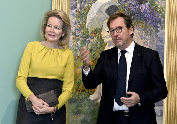 The Queen Visits La Boverie LIEGE, BELGIUM - OCTOBER 29 : Queen Mathilde visits the exhibition Impressionism: A Belgian Story at La Boverie in Liège. Through some 150 works, this exhibition highlights Belgian Impressionism, its ties to the great French masters, and the way Belgian artists revolutionized the depiction of reality through their use of light and color. Among other works, the Queen views pieces by Franz Courtens, Anna Boch, and Théo Van Rysselberghethree key figures of Belgian Impressionism. .on October 29, 2026 in Liege, Belgium, 29 10 2026 Liege Belgium  Copyright: xBertxVanxDenxBrouckex