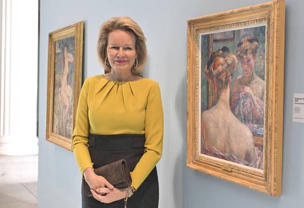 The Queen Visits La Boverie LIEGE, BELGIUM - OCTOBER 29 : Queen Mathilde visits the exhibition Impressionism: A Belgian Story at La Boverie in Liège. Through some 150 works, this exhibition highlights Belgian Impressionism, its ties to the great French masters, and the way Belgian artists revolutionized the depiction of reality through their use of light and color. Among other works, the Queen views pieces by Franz Courtens, Anna Boch, and Théo Van Rysselberghethree key figures of Belgian Impressionism. .on October 29, 2026 in Liege, Belgium, 29 10 2026 Liege Belgium  Copyright: xBertxVanxDenxBrouckex