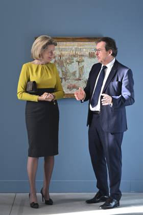 The Queen Visits La Boverie LIEGE, BELGIUM - OCTOBER 29 : Queen Mathilde visits the exhibition Impressionism: A Belgian Story at La Boverie in Liège. Through some 150 works, this exhibition highlights Belgian Impressionism, its ties to the great French masters, and the way Belgian artists revolutionized the depiction of reality through their use of light and color. Among other works, the Queen views pieces by Franz Courtens, Anna Boch, and Théo Van Rysselberghethree key figures of Belgian Impressionism. .on October 29, 2026 in Liege, Belgium, 29 10 2026 Liege Belgium  Copyright: xBertxVanxDenxBrouckex