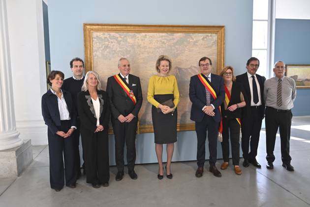 The Queen Visits La Boverie LIEGE, BELGIUM - OCTOBER 29 : Queen Mathilde visits the exhibition Impressionism: A Belgian Story at La Boverie in Liège. Through some 150 works, this exhibition highlights Belgian Impressionism, its ties to the great French masters, and the way Belgian artists revolutionized the depiction of reality through their use of light and color. Among other works, the Queen views pieces by Franz Courtens, Anna Boch, and Théo Van Rysselberghethree key figures of Belgian Impressionism. .on October 29, 2026 in Liege, Belgium, 29 10 2026 Liege Belgium  Copyright: xBertxVanxDenxBrouckex
