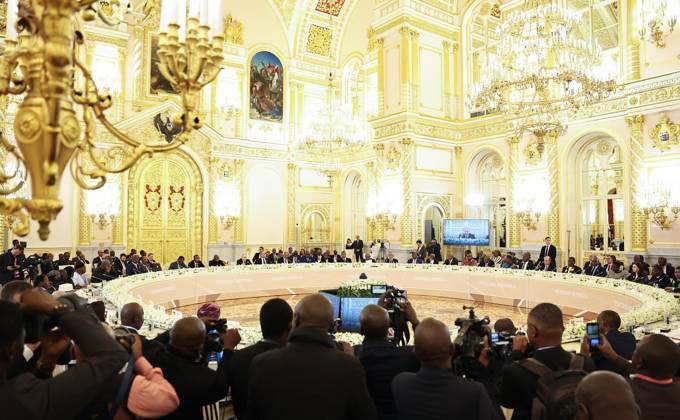 October 29, 2026. - Russia, Moscow. - The plenary session of the 2026 Russia-Africa Summit takes place in the Kremlin. KremlinxPool