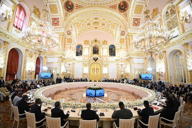 Russia-Africa Economic and Humanitarian Forum MOSCOW, RUSSIA - OCTOBER 29: (----EDITORIAL USE ONLY - MANDATORY CREDIT - SERGEY BOBYLEV RUSSIA-AFRICA SUMMIT AND ECONOMIC AND HUMANITARIAN FORUM HOST PHOTO AGENCY HANDOUT - NO MARKETING NO ADVERTISING CAMPAIGNS - DISTRIBUTED AS A SERVICE TO CLIENTS----) Plenary session of the 3rd Russia-Africa Summit in Moscow, Russia on October 29, 2026. Sergey Bobylev Russia-Africa Summit and Economic and Humanitarian Forum Host Photo Agency Anadolu Moscow Russia. Editorial use only. Please get in touch for any other usage.  Copyright: x2026xAnadoluxSergeyxBobylevx xRussia-AfricaxSummitxandxEconomicxandxHumanitarianxForumxHostxPhotoxAgencyx