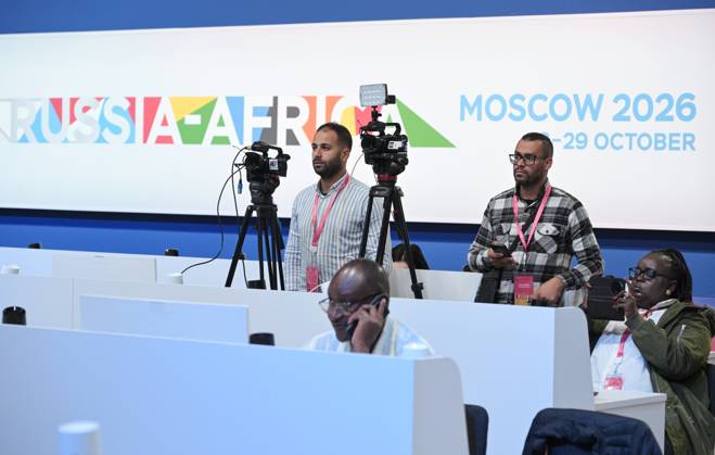 Russia-Africa Forum in Moscow 9277071 29.10.2026 The Russia-Africa Forum at National Center Russia in Moscow. Alexey Nikolskiy Sputnik Crediting the source in the following order photographer s name Russia-Africa Summit and Economic and Humanitarian forum host ÑÄhoto agency is mandatory when using the photo Moscow Russia  Copyright: xAlexeyxNikolskiyx