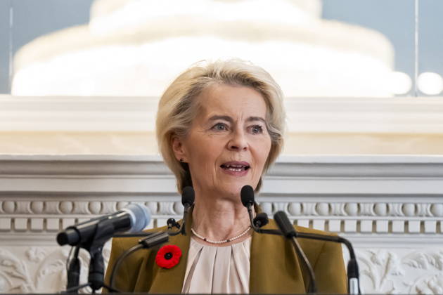 October 29, 2026, Montreal, Pq, CANADA: President of the European Commission, Ursula von der Leyen, gives remarks ahead of the EU-Canada summit, in Montreal, on Thursday, Oct. 29, 2026. Montreal CANADA - ZUMAc35_ 20261029_zaf_c35_008 Copyright: xChristopherxKatsarovx