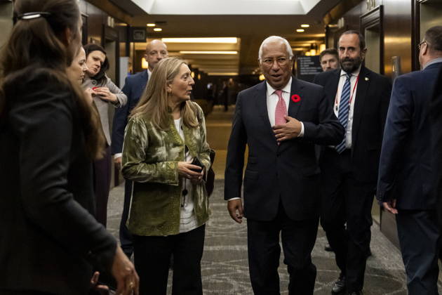 October 29, 2026, Montreal, Pq, CANADA: President of the European Council, Antonio Costa, centre right, arrives at the EU-Canada summit, in Montreal, on Thursday, Oct. 29, 2026. Montreal CANADA - ZUMAc35_ 20261029_zaf_c35_014 Copyright: xChristopherxKatsarovx