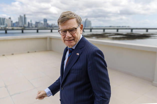Johann Wadephul (CDU), Federal Foreign Minister, visits Panama. Pictured here against the Panama City skyline. Panama City, October 29, 2026. Photographed on behalf of the Federal Foreign Office. Panama City, Panama Copyright: xThomasxImox