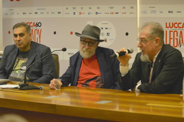 IPA90320575 - Lucca, October 29, 2026 Lucca Comics & Games celebrates 60 years of editions dedicated to comics and their creators. Today in the Press Room, a meeting with American comic book artist Frank Miller, creator of DEVIL, ELEKTRA, and BATMAN. In the photo: Frank Miller™s arrival and moments from the press conference.  Copyright: xRobertoCappelloxfotografox xRobertoxCappellox IPA90320575