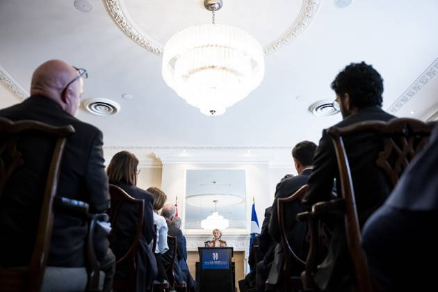 October 29, 2026, Montreal, Pq, CANADA: President of the European Commission, Ursula von der Leyen, gives remarks ahead of the EU-Canada summit, in Montreal, on Thursday, Oct. 29, 2026. Montreal CANADA - ZUMAc35_ 20261029_zaf_c35_032 Copyright: xChristopherxKatsarovx