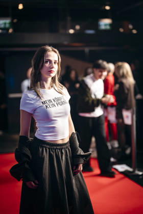 Theresia Crone is taking a stand against digital violence at the Videodays gala i Copyright: xDominikxButzmannx