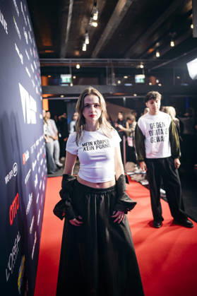Theresia Crone is taking a stand against digital violence at the Videodays gala i Copyright: xDominikxButzmannx