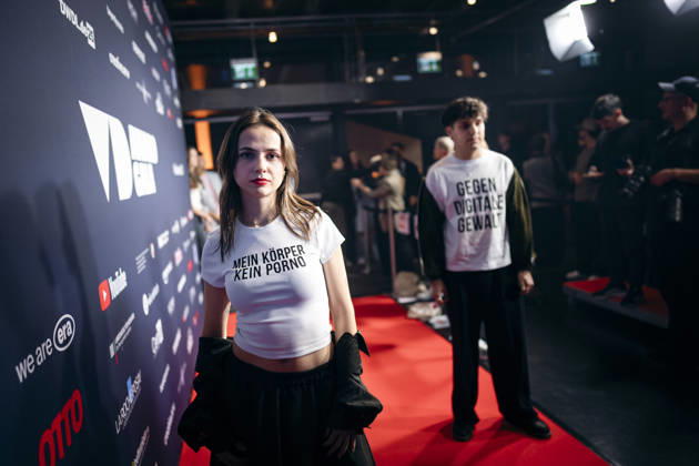 Theresia Crone is taking a stand against digital violence at the Videodays gala i Copyright: xDominikxButzmannx